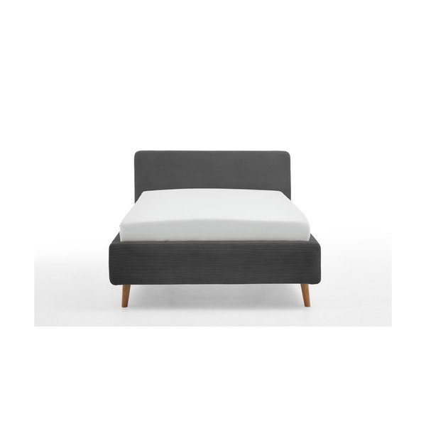 Pat gri antracit tapițat fără somieră 120x200 cm Mattis – Meise Möbel-image-3