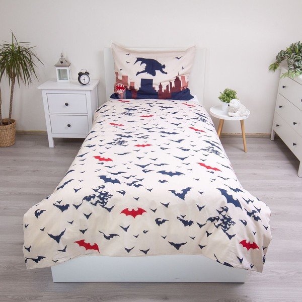 Lenjerie de pat pentru copii din bumbac pentru pat de o persoană 140x200 cm Batman "Gotham's Knight" – Jerry Fabrics-image-2