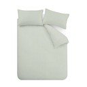 Lenjerie de pat verde pentru pat dublu cu 3 piese 200x200 cm Epping Textured Stripe – Catherine Lansfield