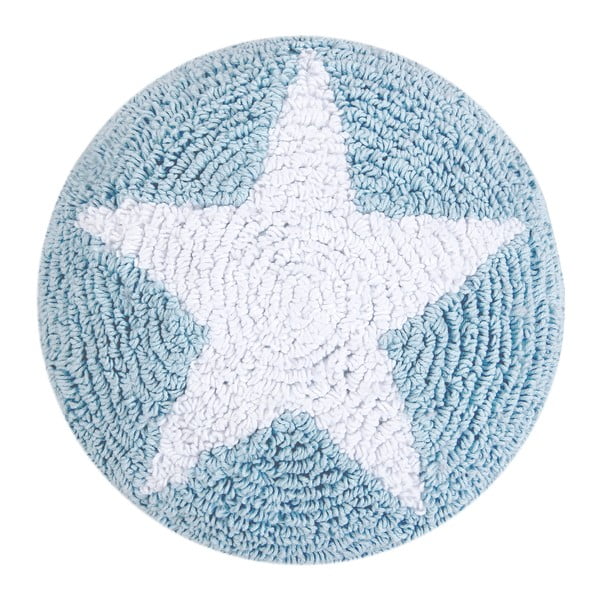 Pernă din bumbac Happy Decor Kids Star, ⌀ 30 cm, albastru