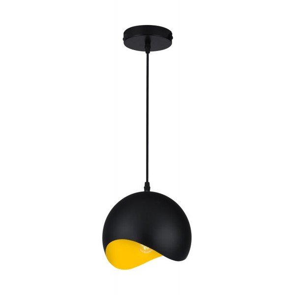 Lustră neagră/aurie cu abajur din metal ø 20 cm Mavia – GTV