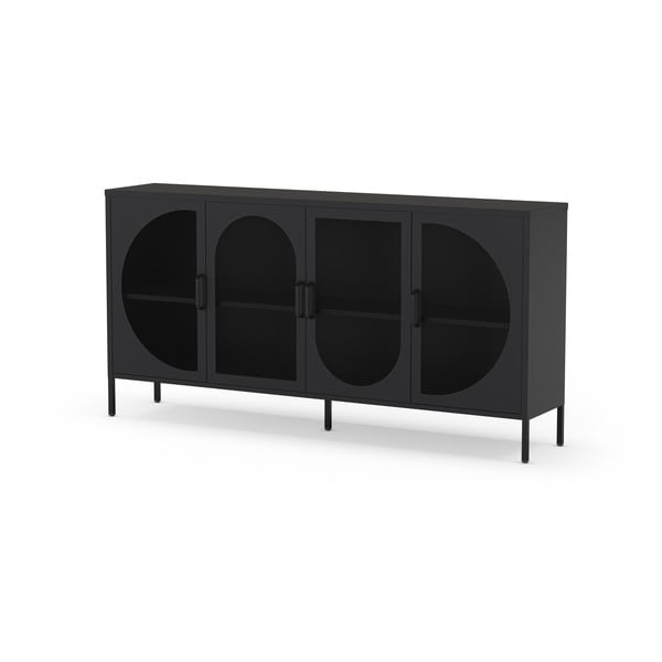 Comodă neagră 160x90 cm Tayra – Marckeric-image-3