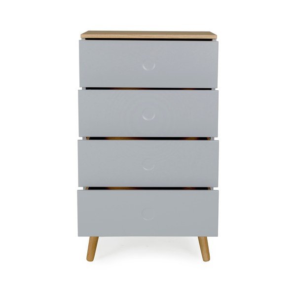 Dulap cu detalii în decor de stejar Tenzo Dot, lățime 55 cm, gri-image-2