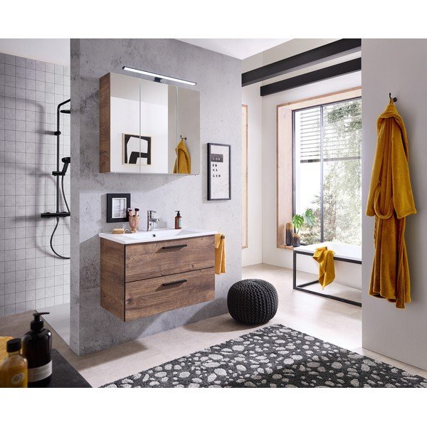 Dulap de baie suspendat cu oglindă 75x70 cm Set 374 - Pelipal-image-1