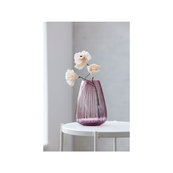 Vază din sticlă Bitz Kusintha, înălțime 22 cm, roz-image-3
