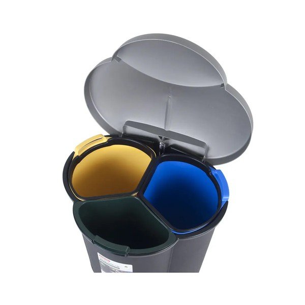 Coș de gunoi cu pedală pentru sortarea deșeurilor 17+17+6 l Trio - Curver-image-4