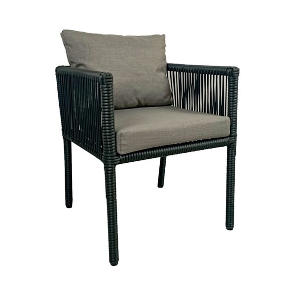 Set de dining pentru grădină gri din ratan artificial pentru șase persoane Vera 2 – Floriane Garden-image-3