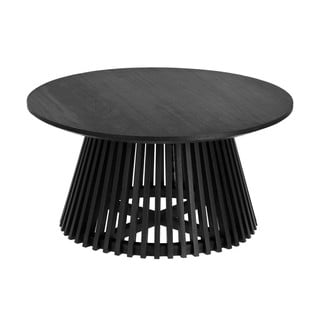 Măsuță de cafea din lemn de tec Kave Home Irune, ⌀ 80 cm, negru