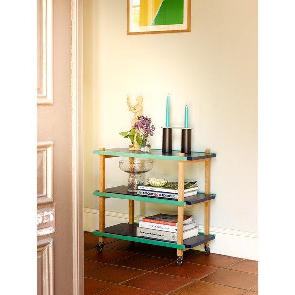 Măsuță de servire cu roți cu aspect de lemn de frasin 38x70 cm Crayon – Hübsch-image-2