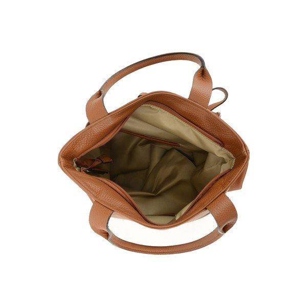 Geantă de mână tote din piele Roberta M, maro-image-2