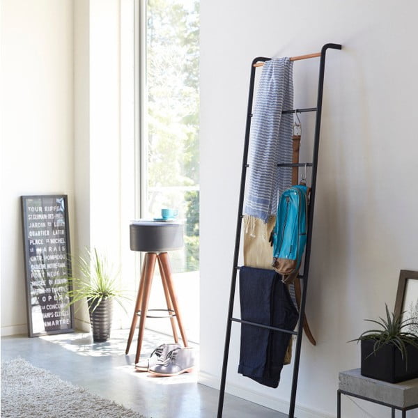 Scăriță decorativă YAMAZAKI Tower Ladder, negru-image-1