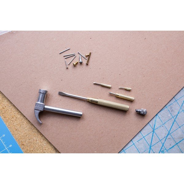 Set ciocan și șurubelnițe Kikkerland Handy Hammer-image-1