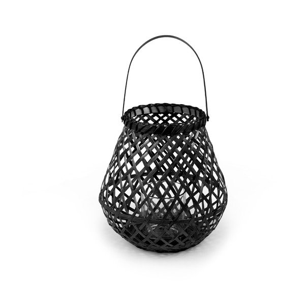 Felinar din bambus Compactor Bamboo Lantern, ⌀ 25 cm, negru-image-3