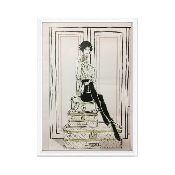 Poster 20x30 cm Chanel Suitcases - Piacenza Art