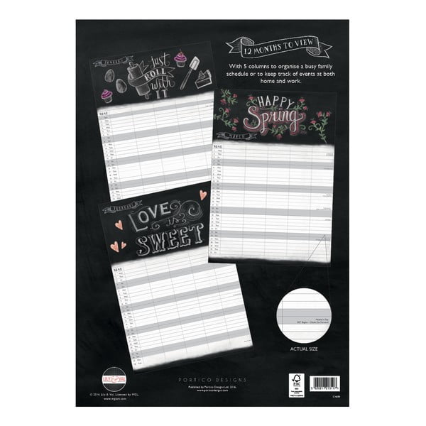 Calendar de familie A3 kalendář Portico Designs Lily & Val-image-1
