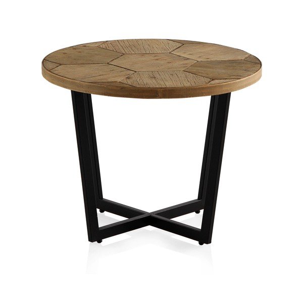 Masă de cafea cu structură din fier Geese Honeycomb, ⌀ 59 cm, negru-image-2