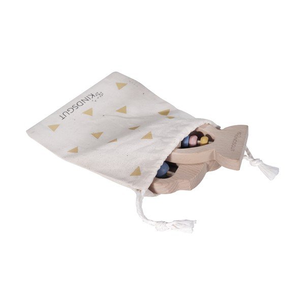 Set 2 jucării zornăitoare din lemn Kindsgut Ring-image-3