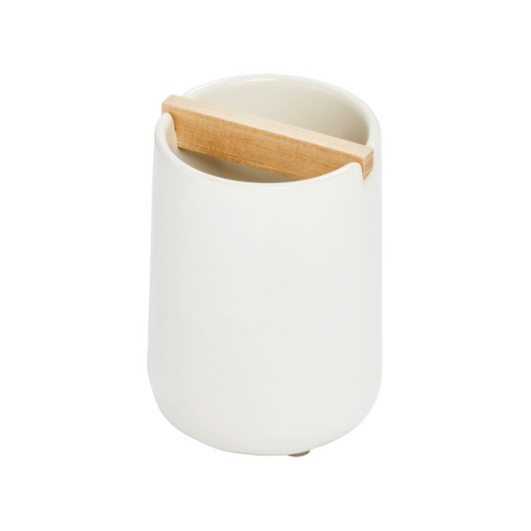 Recipient din ceramică pentru periuța de dinți iDesign Eco Vanity, alb-image-2