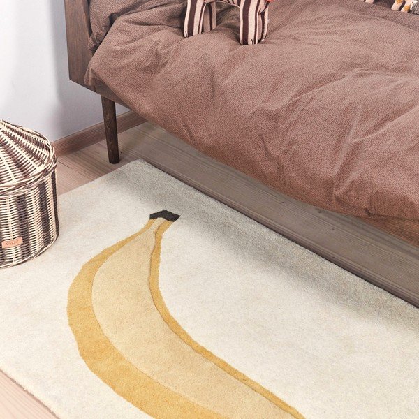 Covor pentru copii din amestesc de lână 80x140 cm Banana – OYOY Mini-image-1