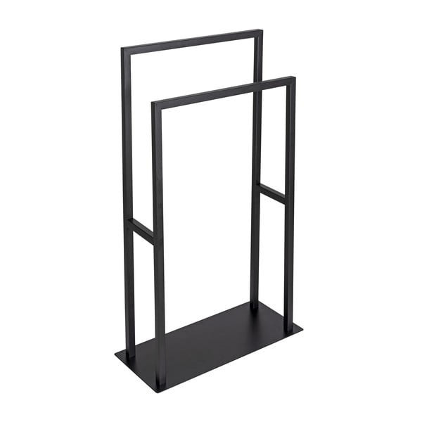 Suport pentru prosoape negru din oțel inoxidabil Rivaltana – Wenko