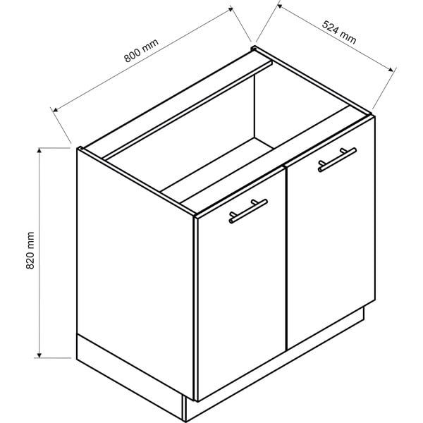 Dulap de bucătărie tip bază (lățime 80 cm) Brodie – STOLKAR-image-2