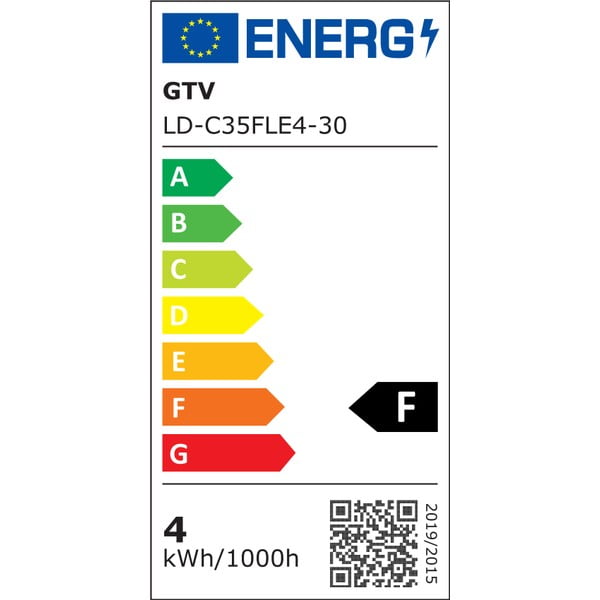 Bec cu filament E14, cu lumină albă caldă 4 W – GTV-image-1