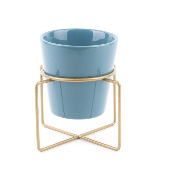 Ghiveci din ceramică cu suport PT LIVING Coy, Ø 11,5 cm, turcoaz