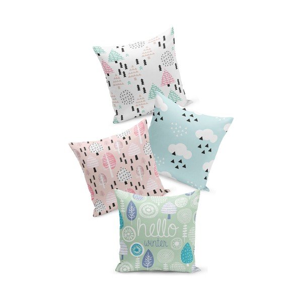 Set 4 fețe de pernă Kate Louise Kids Nature, 43 x 43 cm-image-1