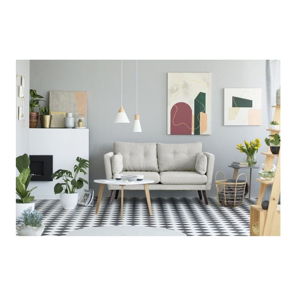Canapea cu 2 locuri Mazzini Sofas Elena, bej deschis-image-4