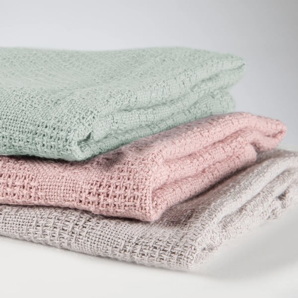 Pătură pentru copii verde din bumbac organic tricotată 80x80 cm Lil Planet – Roba-image-1