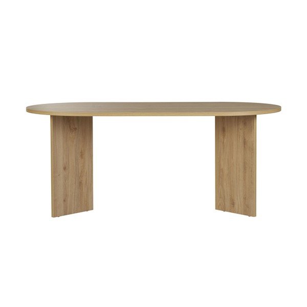 Masă de dining cu aspect de lemn de stejar 89,5x180 cm Sablin – Kalune Design