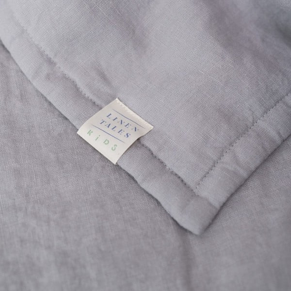 Pătură pentru copii gri din in 140x200 cm – Linen Tales-image-1