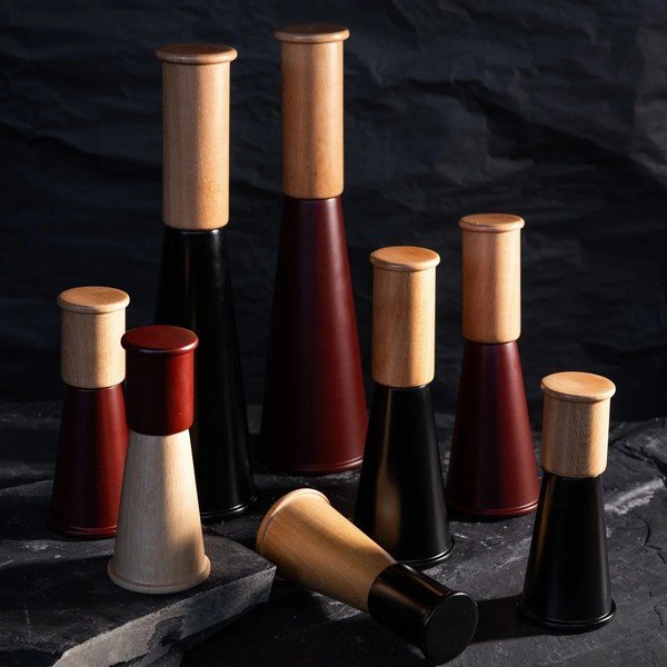 Recipient pentru sare și piper roșu/în culoare naturală din ceramică Gurken – Sagaform-image-4