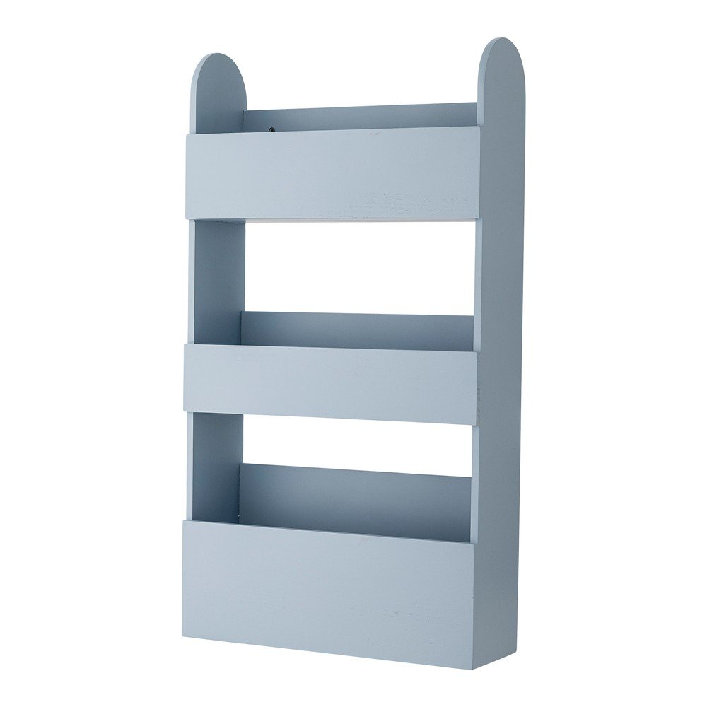 Bibliotecă de copii albastră din lemn de paulownia 38x70x12 cm Moris – Bloomingville Mini