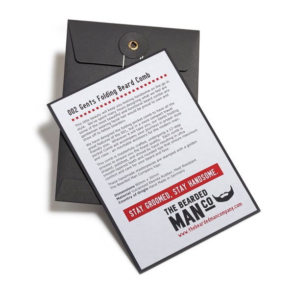 Pieptene de buzunar pentru barbă pliabil The Bearded Man Company-image-3