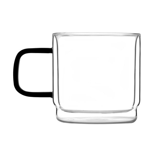 Set de 2 căni de perete dublu Vialli Design Carbon, 320 ml-image-2