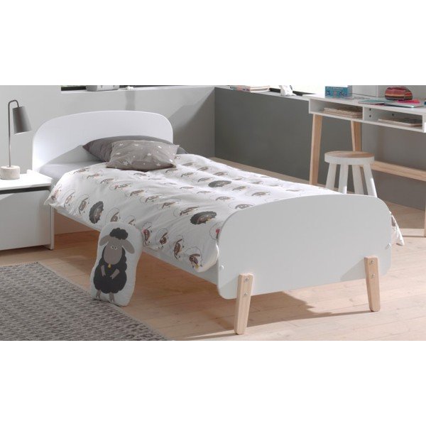Pat pentru copii Vipack Kiddy, 90 x 200 cm, alb-image-1