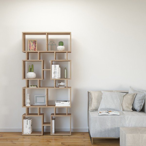 Bibliotecă Isle, înălțime 166 cm, maro-image-1