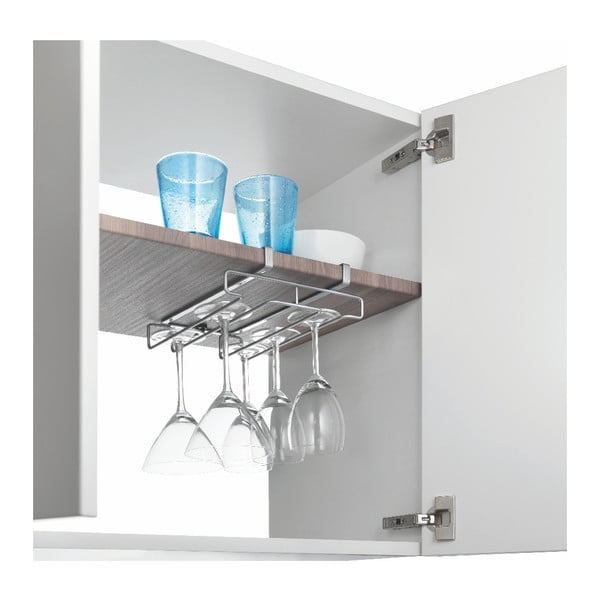 Suport suspendat pentru 8 pahare Metaltex Glass, lungime 20 cm-image-2