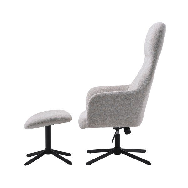 Fotoliu gri deschis pivotant de relaxare Manning – Unique Furniture-image-4