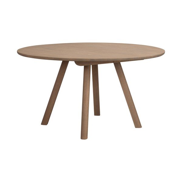 Masă de dining rotundă extensibilă din lemn de stejar ø 140 cm Clapperton – Rowico