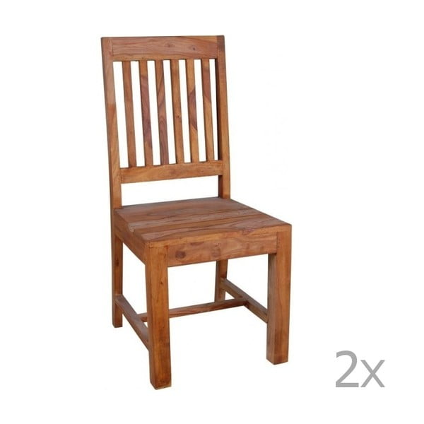 Set 2 scaune din lemn de palisandru Massive Home Dina