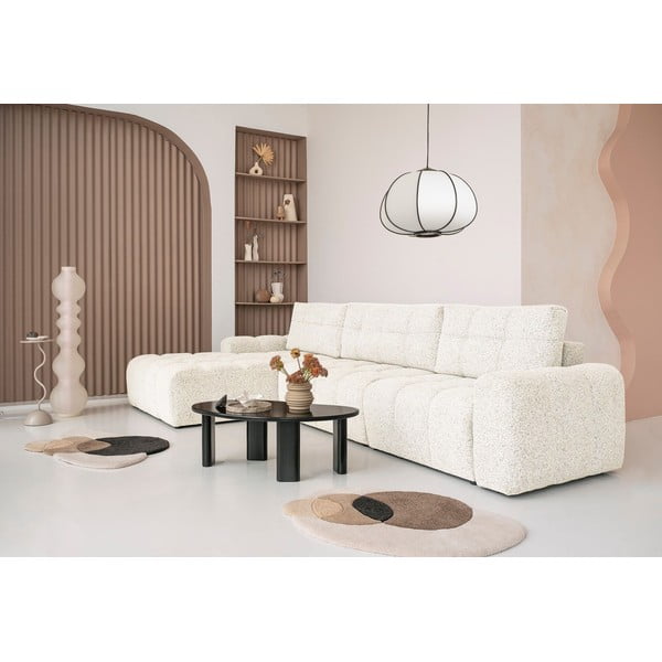 Colțar modular crem extensibil/cu spațiu de depozitare (cu colț pe partea stângă) Lulu – Miuform-image-1