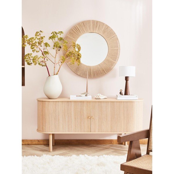 Oglindă de perete cu ramă metalică Westwing Collection Citra, ø 90 cm-image-1
