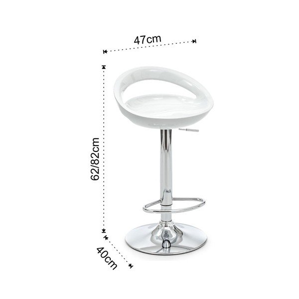 Set de scaune de bar alb cu înălțime ajustabilă 2 buc. (înălțime șezut 50 cm) Mirko – Tomasucci-image-4