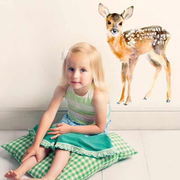 Autocolant refolosibil Baby Deer, 56x40 cm