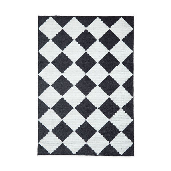 Covor alb-negru lavabil 160x230 cm Lyna Charcoal&White – Think Rugs