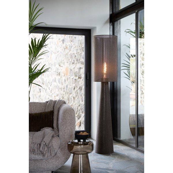 Lampadar maro cu abajur textil (înălțime 180 cm) Micky – Light & Living-image-1