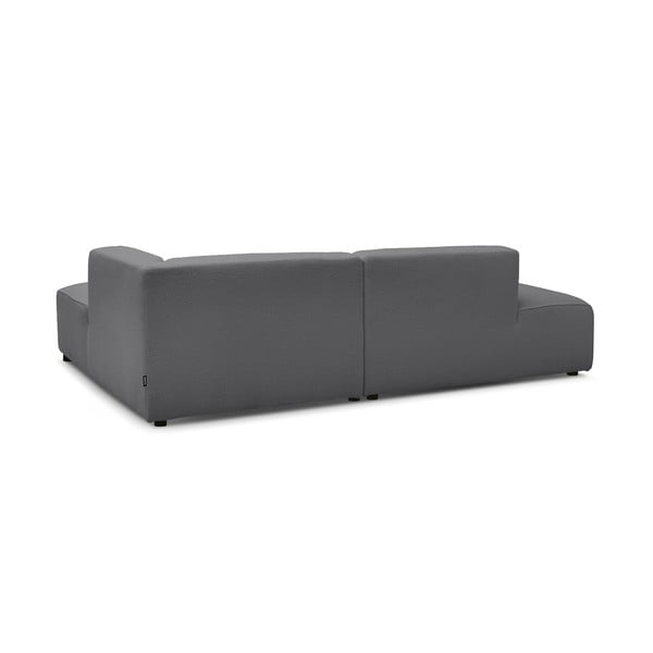 Colțar modular gri închis cu tapițerie din țesătură bouclé (cu colț pe partea dreaptă/în formă de ”L”) Megeve – Bobochic Paris-image-4