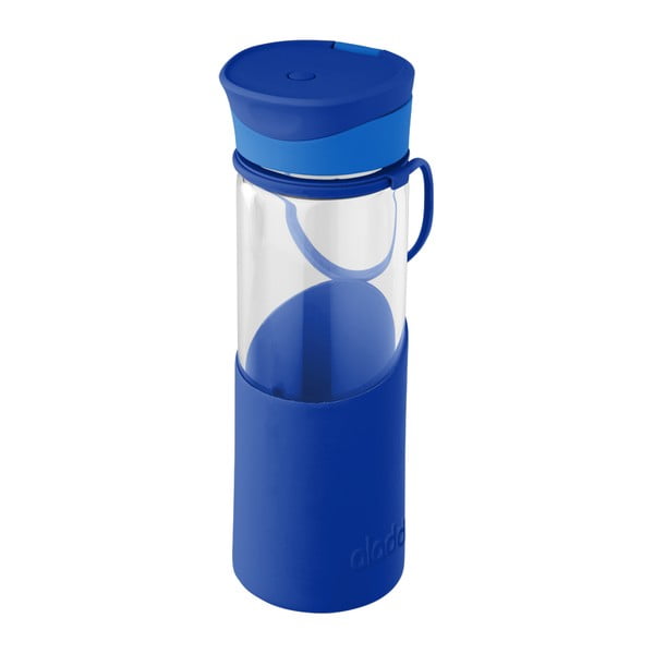 Sticlă cu înveliș de protecție din silicon Aladdin, 500 ml, albastru